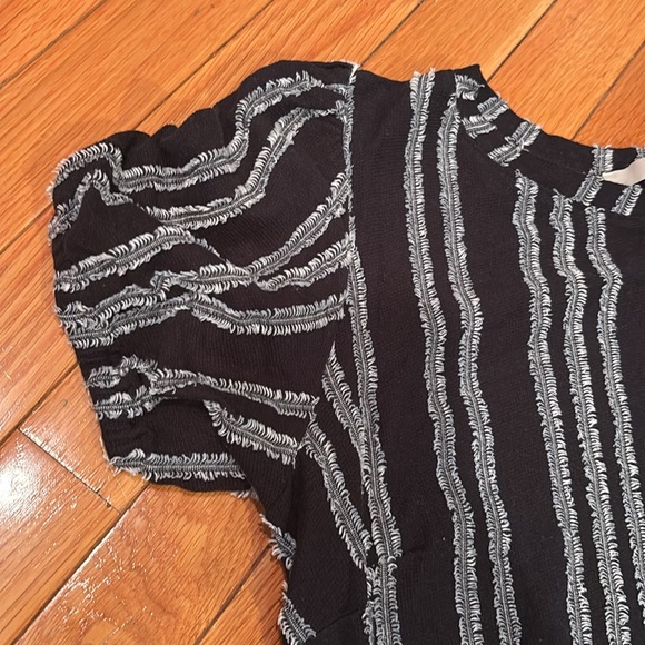 LOFT Navy & White Striped Textured Mini Dress - Picture 8 of 9